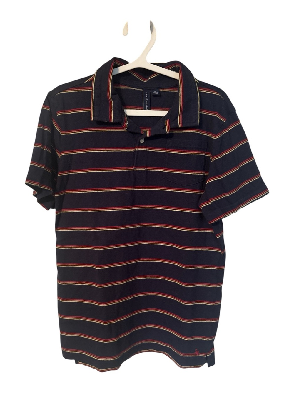 Janie and Jack Navy Striped Polo